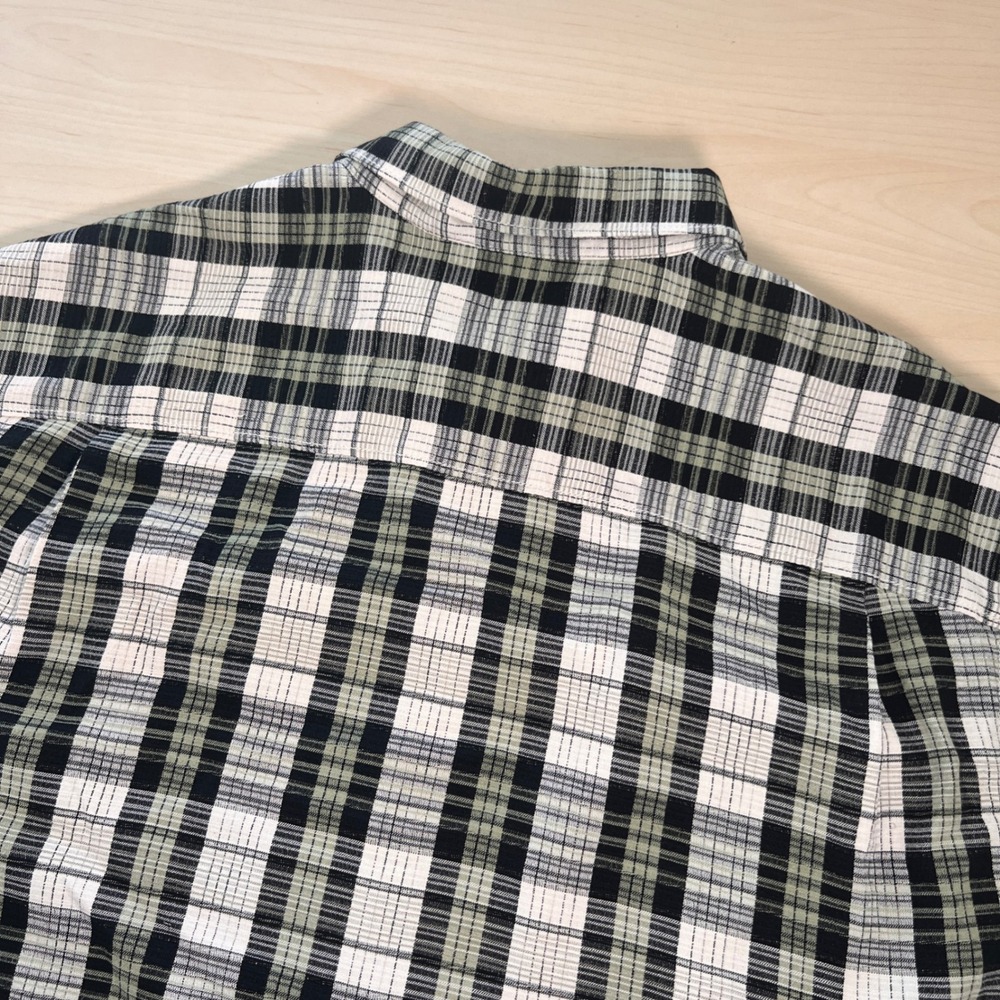 Tommy Bahama Button Up Shirt Mens Medium Green Plaid 100% Silk Original Fit - Picture 8 of 9